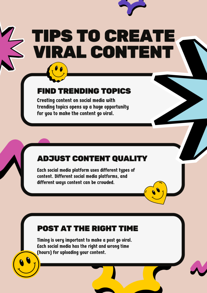 Creating content on social media with trending topics opens up a huge opportunity for you to make the content go viral.